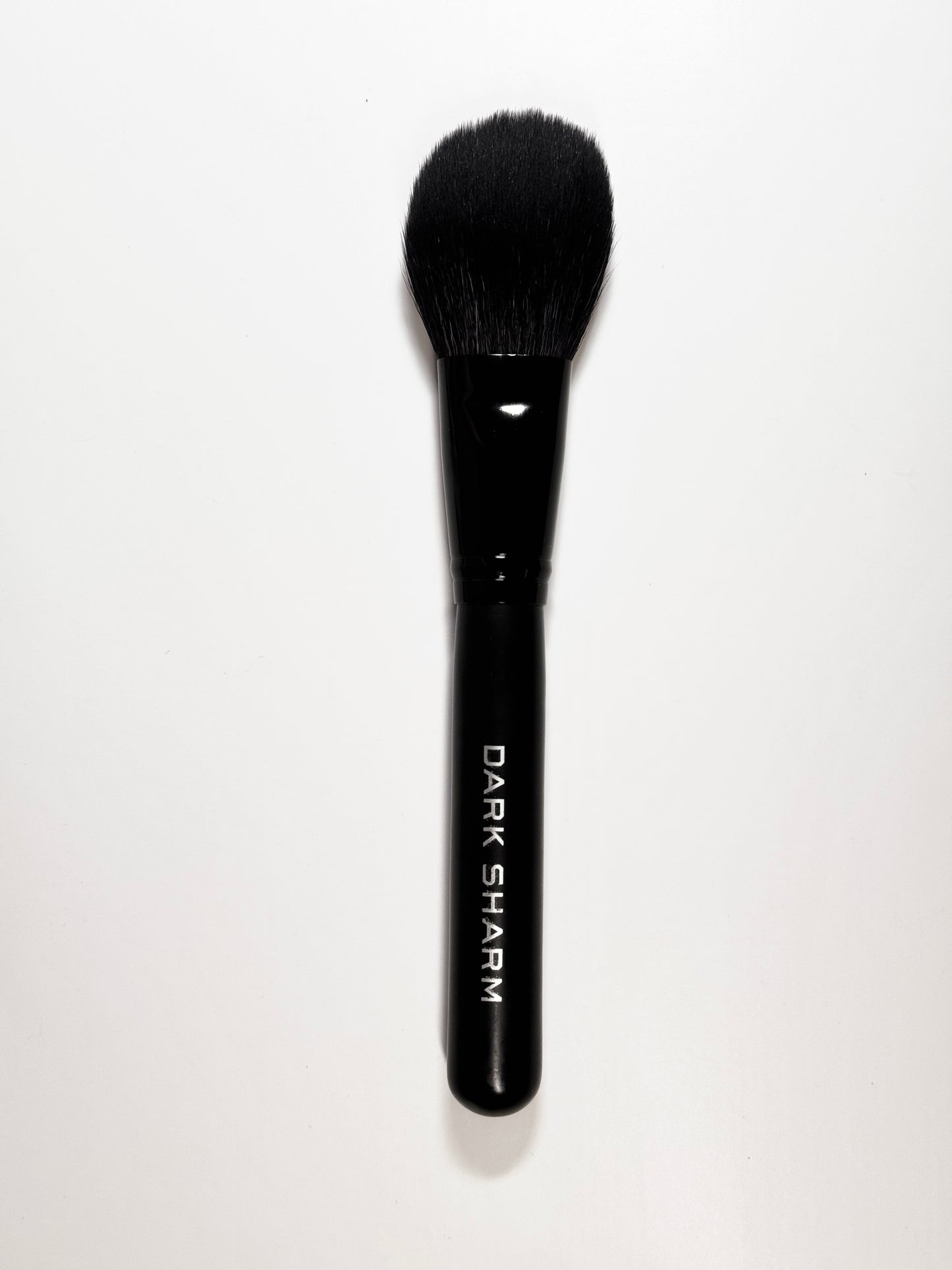 CTR W0575 full-face setting powder brush Black Style full length horizontal view white background arctic fox hair Black Style handle — CTR Professional