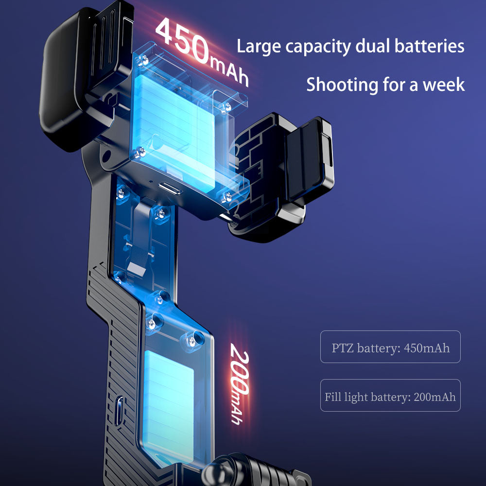 Q31 Smartphone Stabilizer with Light, Bluetooth Remote Control, and Tripod Function