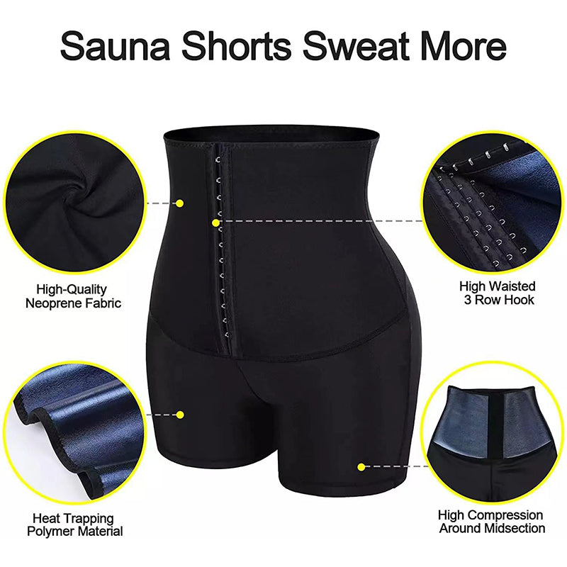 Sauna Shorts for Weight Loss | Accelerate Fat Burning on the Belly and Waist | Neoprene + PU | Ideal for Fitness, Yoga, Running, and Home | Sweat More, Slim Dow
