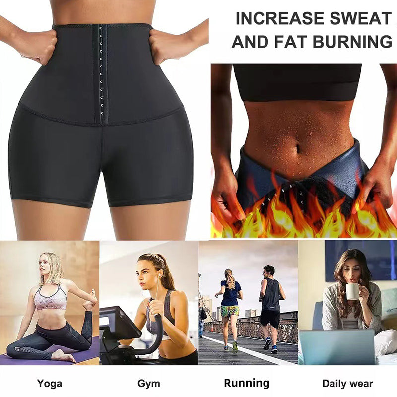 Sauna Shorts for Weight Loss | Accelerate Fat Burning on the Belly and Waist | Neoprene + PU | Ideal for Fitness, Yoga, Running, and Home | Sweat More, Slim Dow