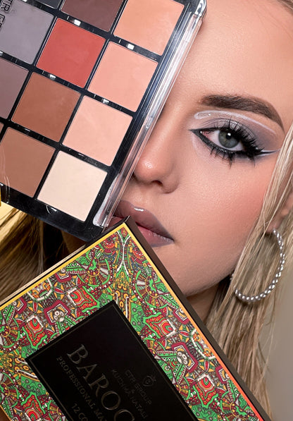 Neutral Matte Eyeshadow Palette for Monochromatic Looks - Barocco