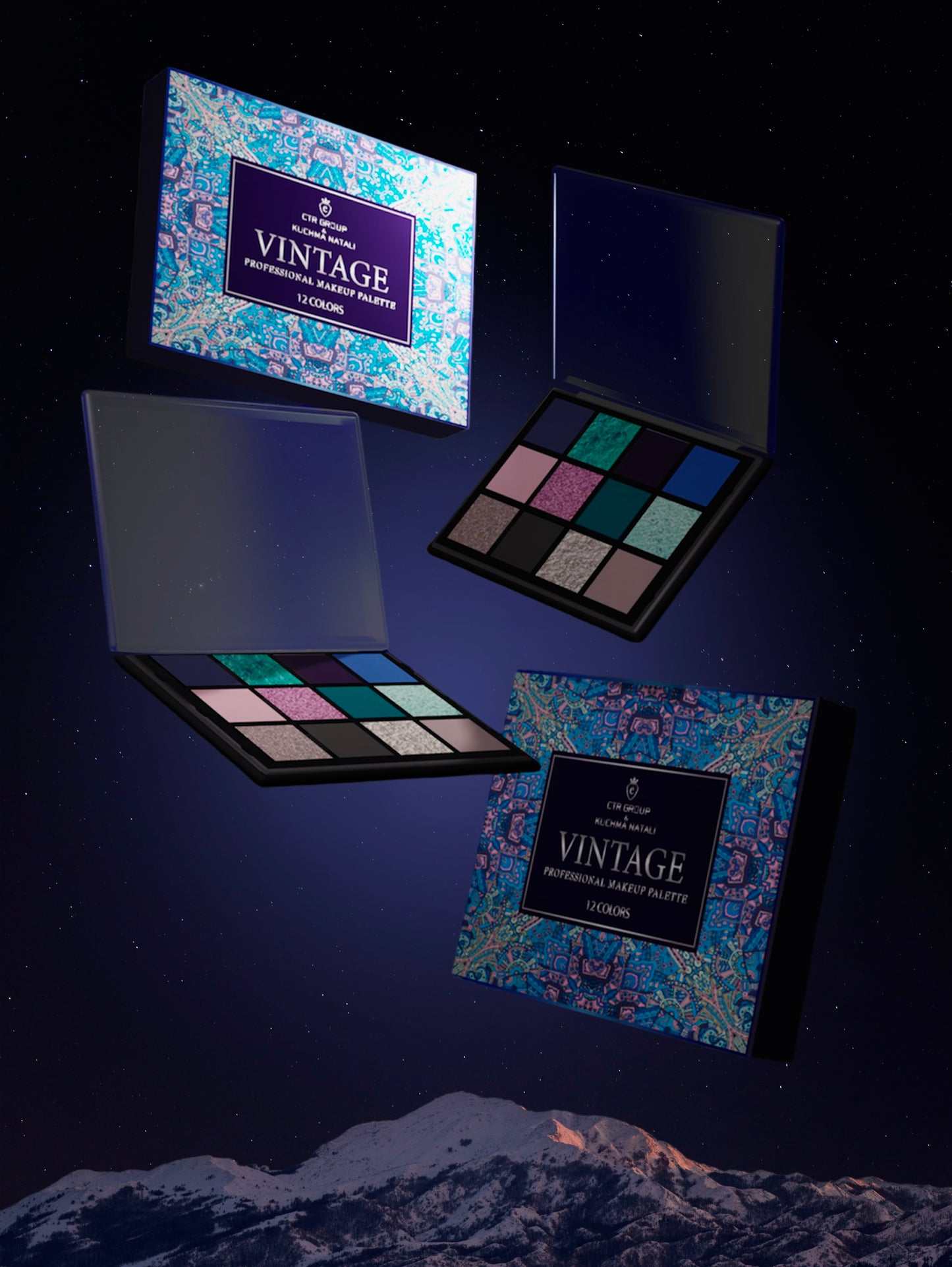 Eye Shadow Palette Vintage, CTR GROUP V800 12*2.5g V800 South Korea CTR