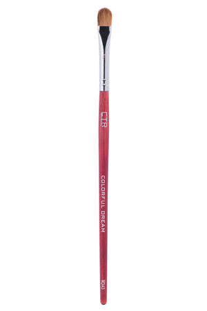 CTR W0143 Zobelhaar-Lidschatten-Shader-Pinsel Colorful Dream, Vollansicht auf weißem Hintergrund mit rotem Griff — CTR Professional
