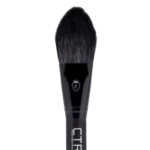 CTR W0575 settingpudder-børste for hele ansiktet, Black Style, oversikt: dekning av hele ansiktet, mykt mot huden, jevn pudderfordeling, byggbar dekning, 50 mm, 40 mm, 195 mm, 26 g, polarrevfiber — CTR Professional