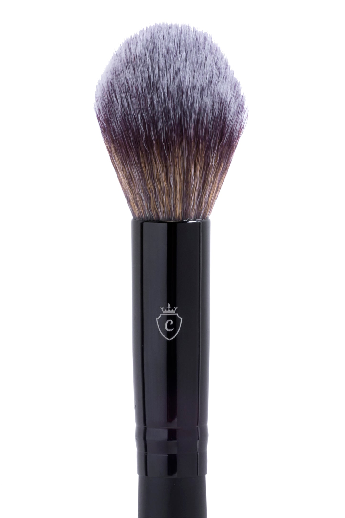 Professional Brush W0644 for Foundation and Dry Textures, Candle-Shaped Synthetic Taklon Bristles, Aged Wooden Handle
