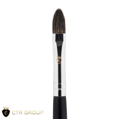 Single makeup brush with dark bristles, a silver metal ferrule featuring a CTR logo, and a black handle.