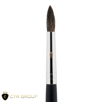 Single makeup brush with dark tapered bristles, a silver metal ferrule, and a black handle featuring a CTR logo.