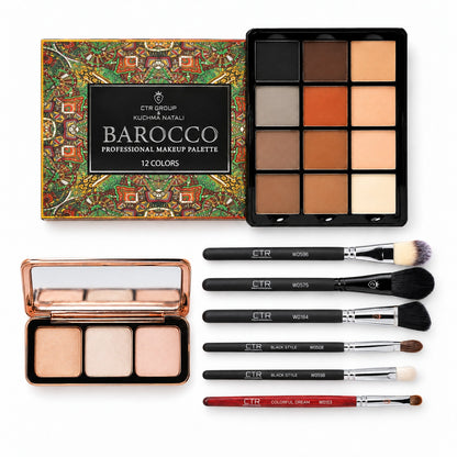 Full Look Kit — Glow with Barocco B700 eyeshadow palette