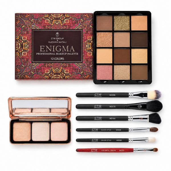 Full Look Kit — Glow with Enigma E500 eyeshadow palette