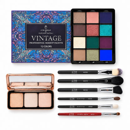 Full Look Kit — Glow with Vintage V800 eyeshadow palette