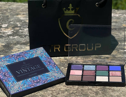 CTR V800 Vintage palette arm swatches front view multichrome pigmented blue purple rose gold — CTR Professional
