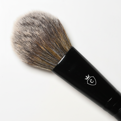 CTR GROUP W0647 Petal Complexion Brush with dual-tone taklon bristles and seasoned wood handle
